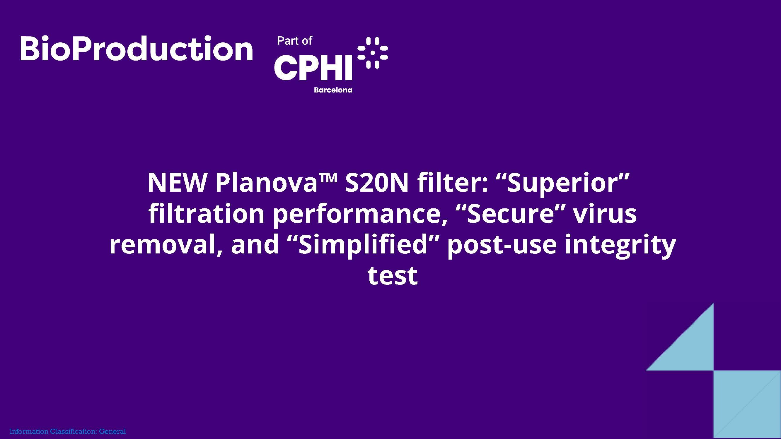 NEW Planova™ S20N filter: 'Superior' filtration performance, 'Secure ...