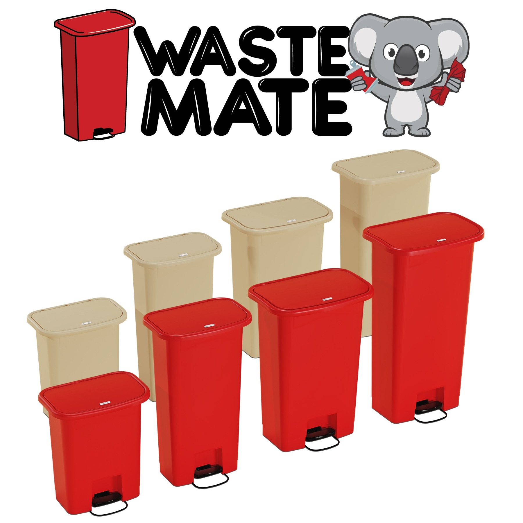 New Waste Mate Plastic Waste Receptacles