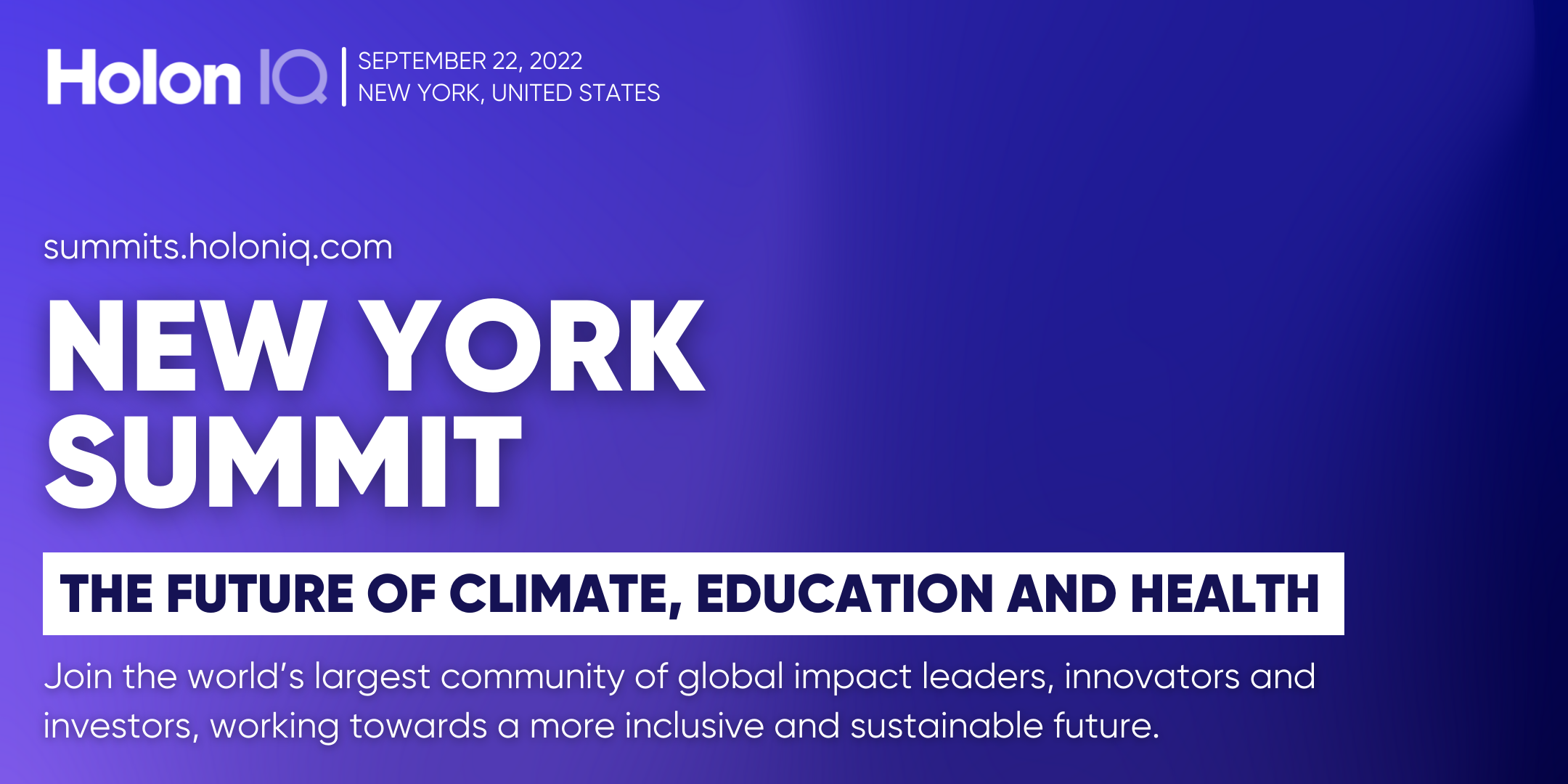 HolonIQ New York Summit 2022
